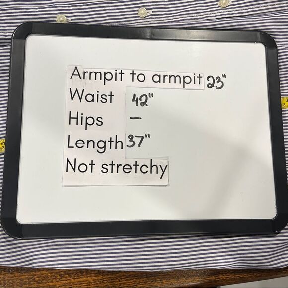 Free Assembly Striped Button-Up casual Dress with Waist Tie size extra large - Picture 11 of 15